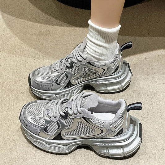 Women's Bottom Increased Sier Dad Autumn Versatile Breathable Women's Sports Shoes
