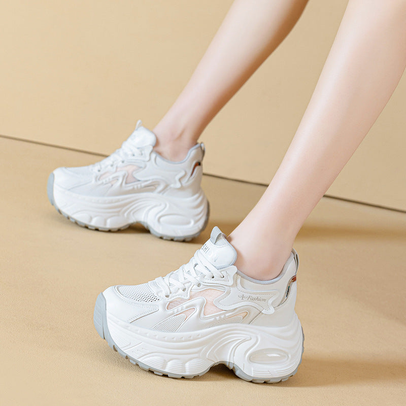 Platform Dad Small Wedge Height Increasing Women's Casual Shoes