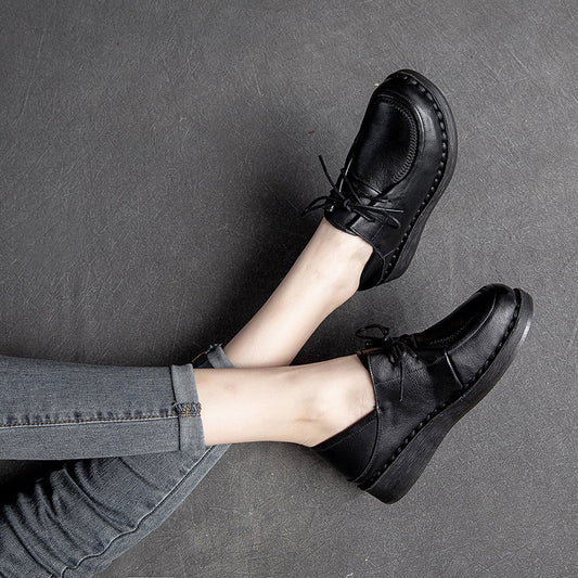 Women's Front Flat Wedge Round Head Leisure Casual Shoes