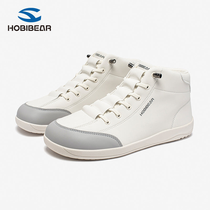 Wide Toe Synthetic Vamp Short Slip-on Boots