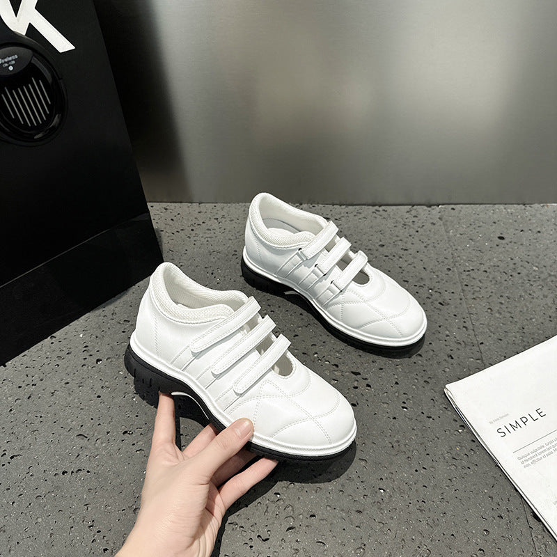 Height Increasing Insole Classic Style Three-line Velcro Diamond Women's Casual Shoes