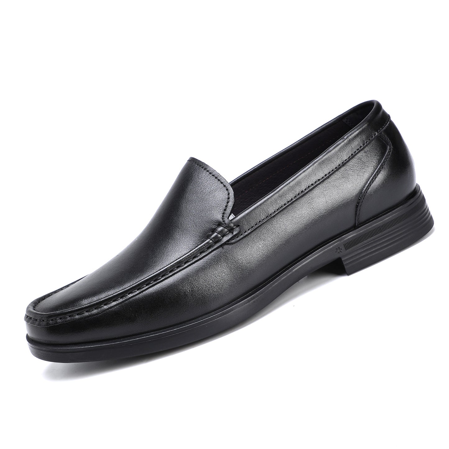 Men's Spring Genuine Slip On Low Comfortable Heels