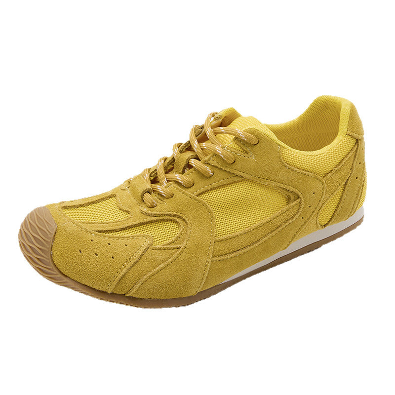 Women's Versatile Breathable Sports German Training Round Head Stitching Mesh Women's Casual Shoes