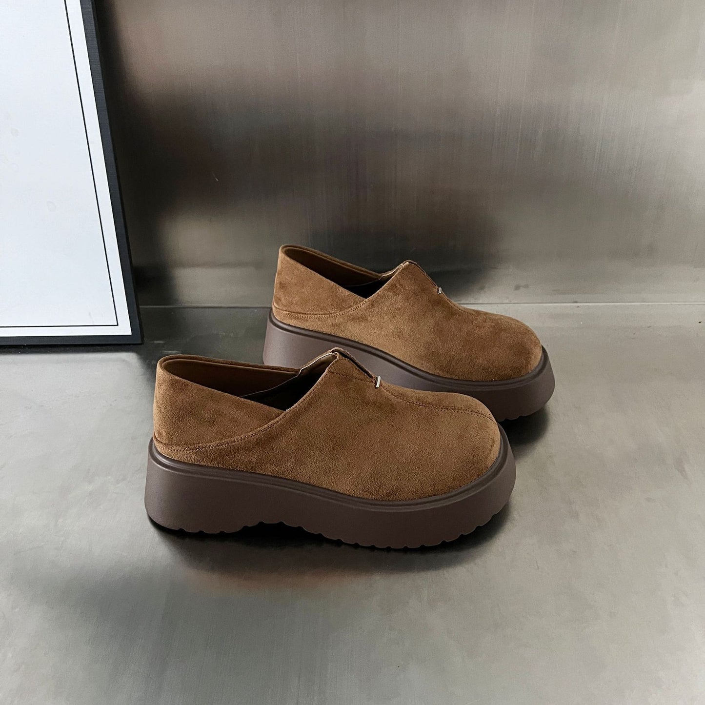 Women's Thick Bottom Kangaroo Autumn Slip-on Lofter Women's Casual Shoes