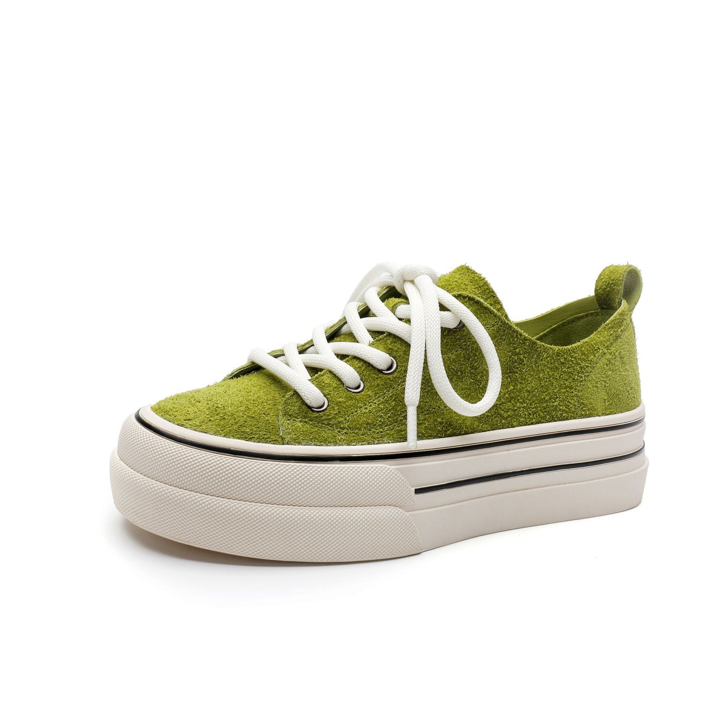 Women's Frosted Cowhide Board Summer Round Toe Retro Women's Casual Shoes