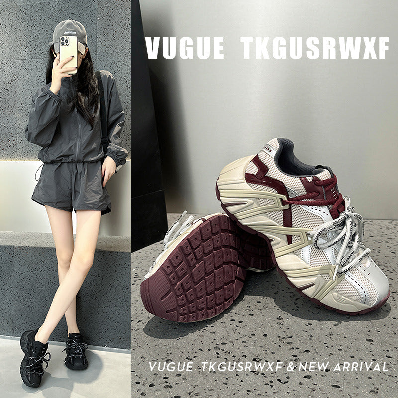 Women's Platform Dad Spring Korean Breathable Lightweight Sneakers