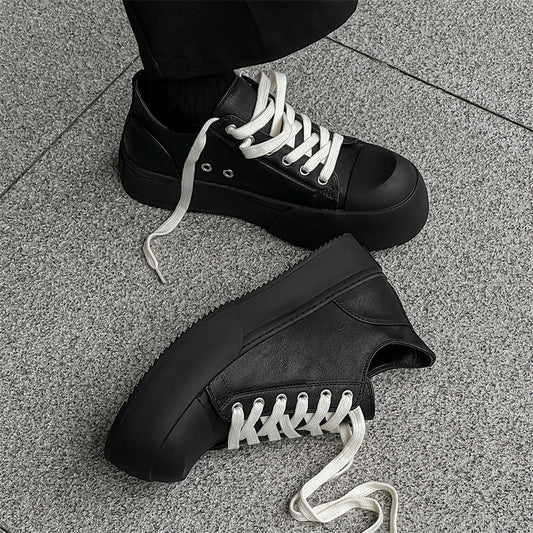 Men's Big Head Elevator Wild Minority Black Sneakers