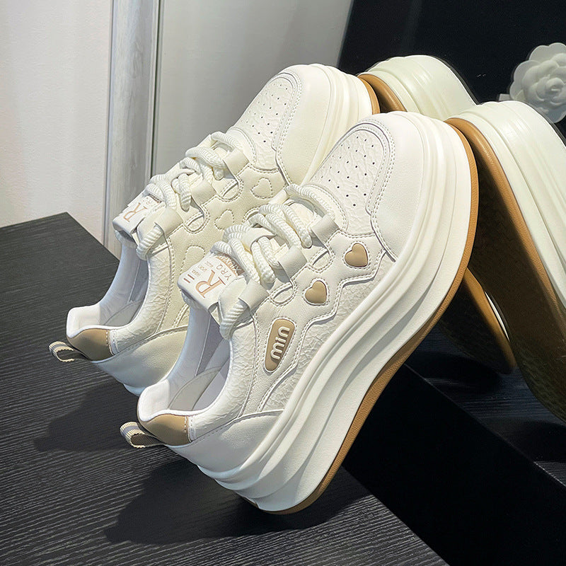 Women's Platform Small Heighten Board Thick Sole Casual Shoes