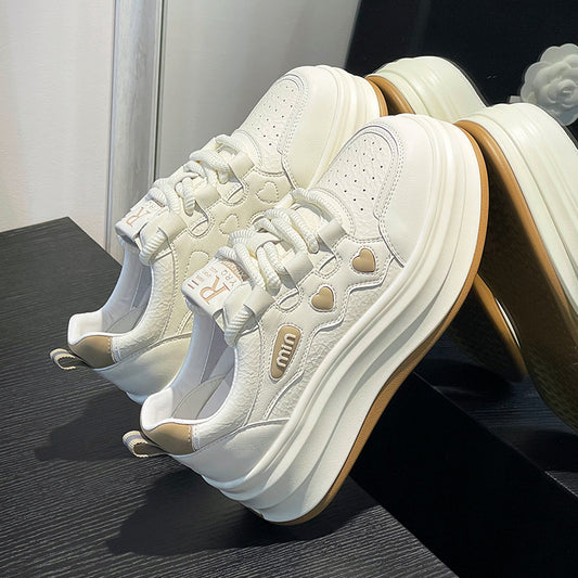 Women's Platform Small Heighten Board Thick Sole Casual Shoes
