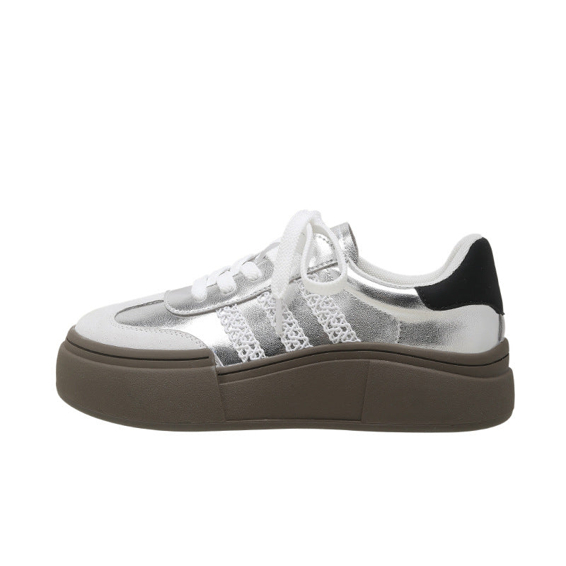 Women's Genuine Spring Thick-soled Wild Comfortable Breathable German Leather Shoes