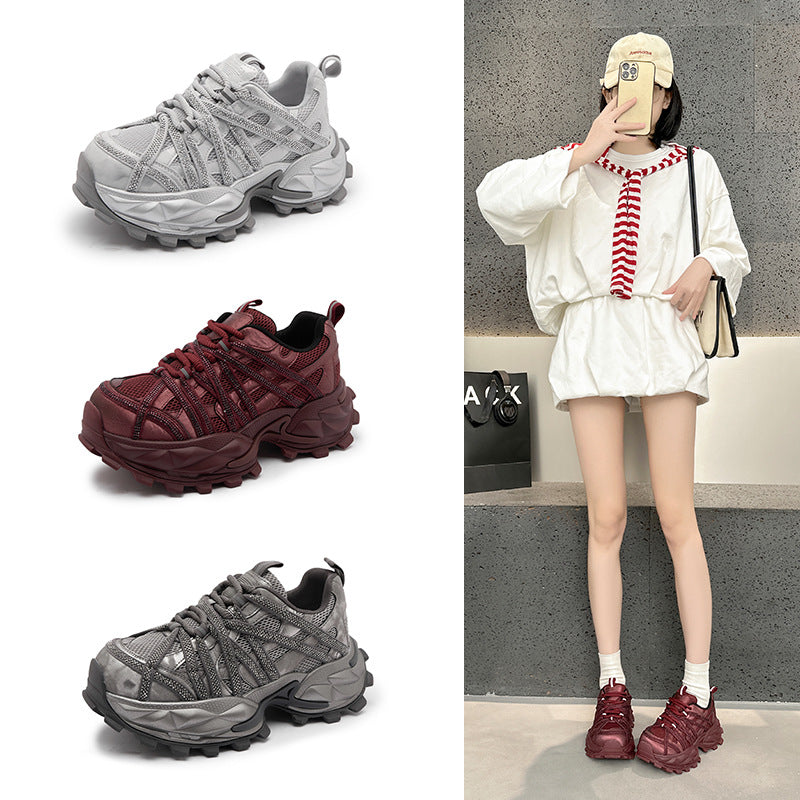 Women's Thick Bottom Lightweight Dad Spring Soft Not Tired Men's Shoes