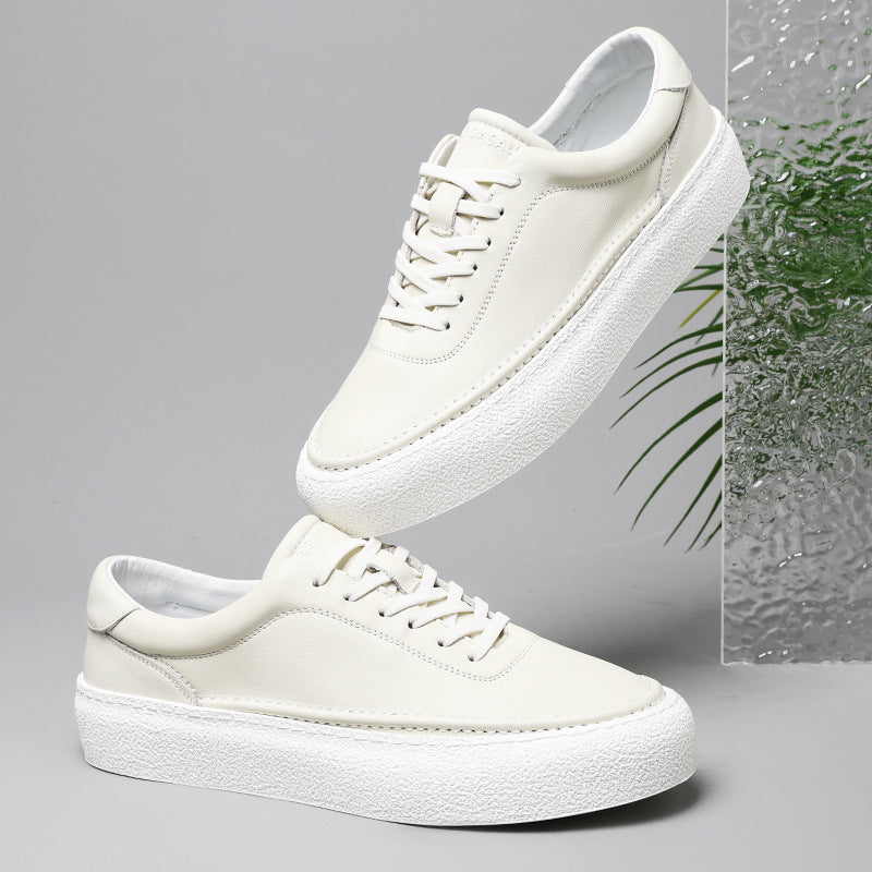 Men's Durable White Breathable Korean Green Sneakers