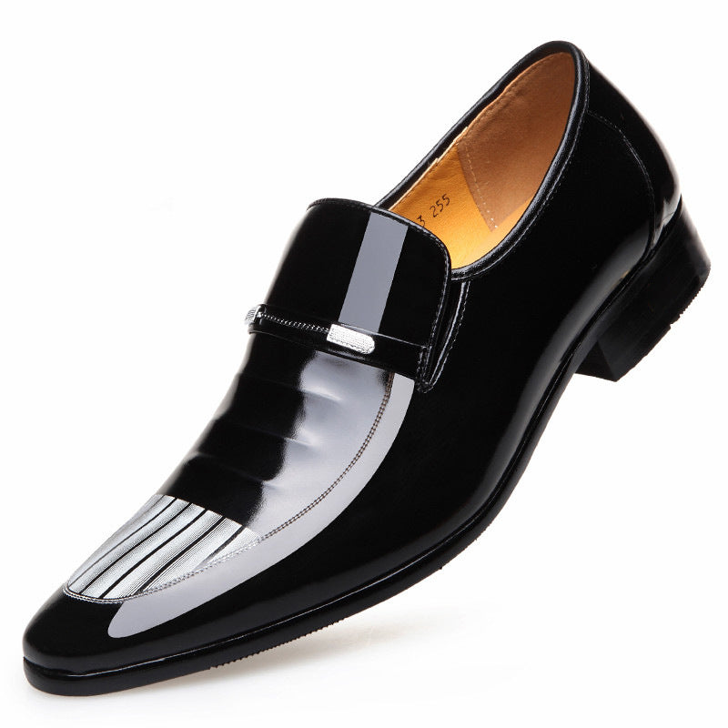 Men's Cowhide Pointed Formal Wear British Business Leather Shoes