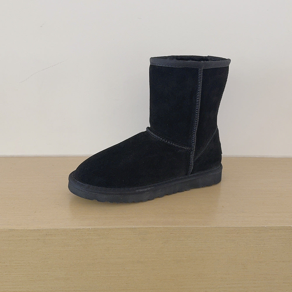 Women's Plus Size Classic Length High Top Genuine Veet For Warmth Women's Snow Boots