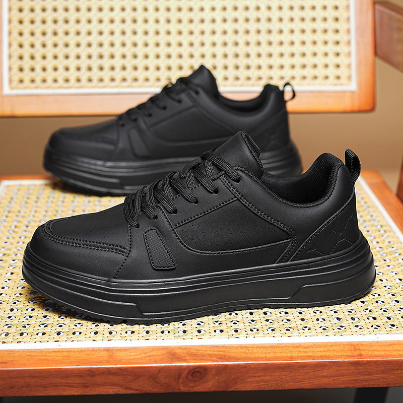 Men's National Fashion White Thick Sole Sports Sneakers