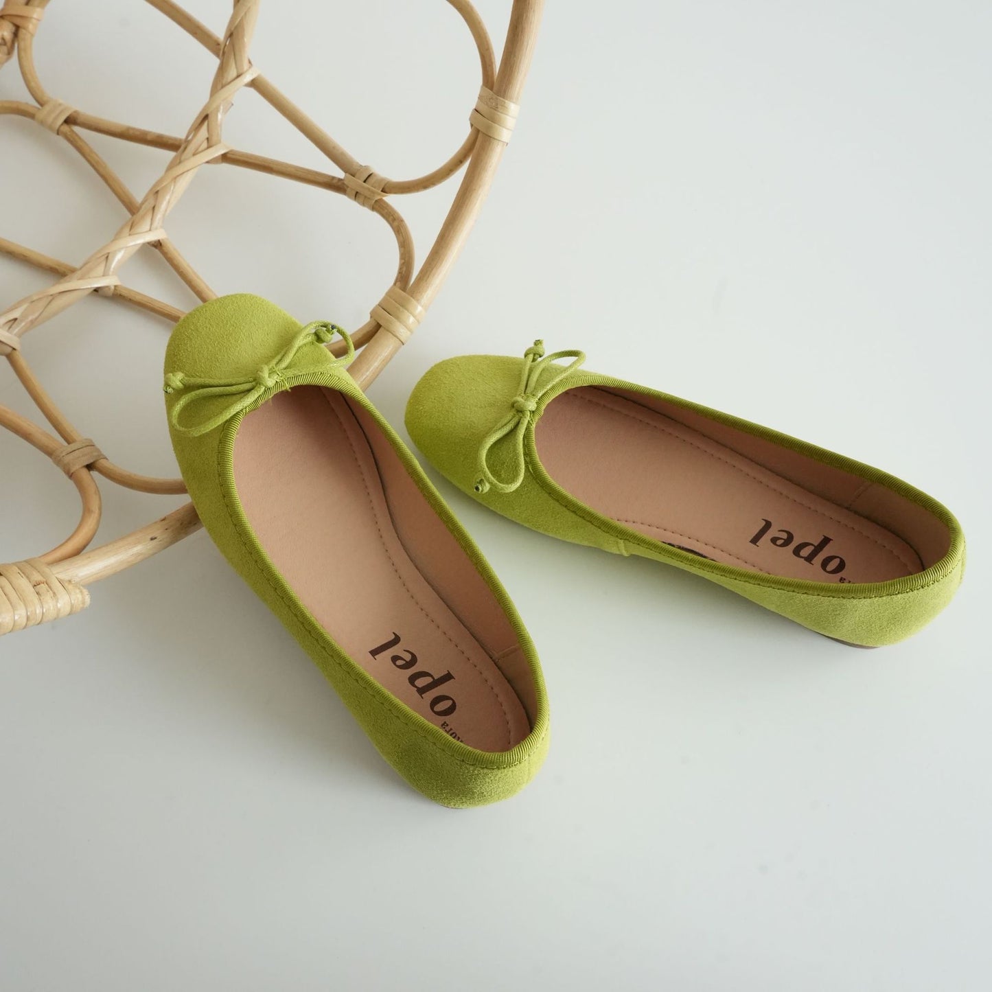 Women's Spring Bowknot Ballet Genuine Pumps First Layer Cowhide Red Women's Casual Shoes