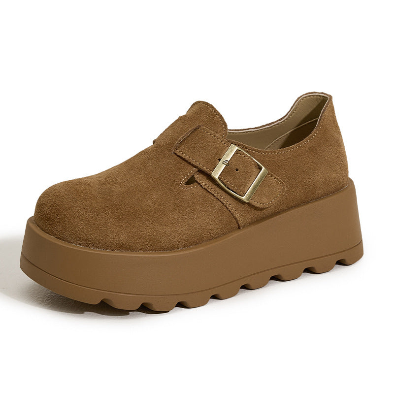 Slouchy Women's Platform Height Increasing Slip-on Women's Casual Shoes