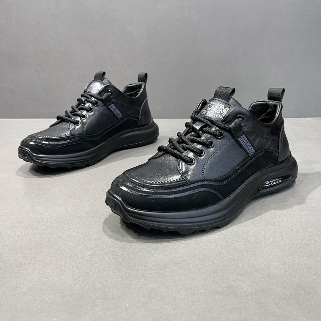 Men's Fashionable First Layer Calf Spring Lightweight Daily Men's Casual Shoes