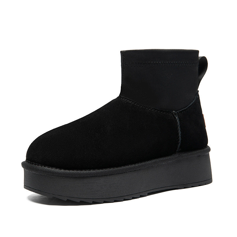 Fleece-lined Platform Warm Winter Cotton Lightweight Snow Boots