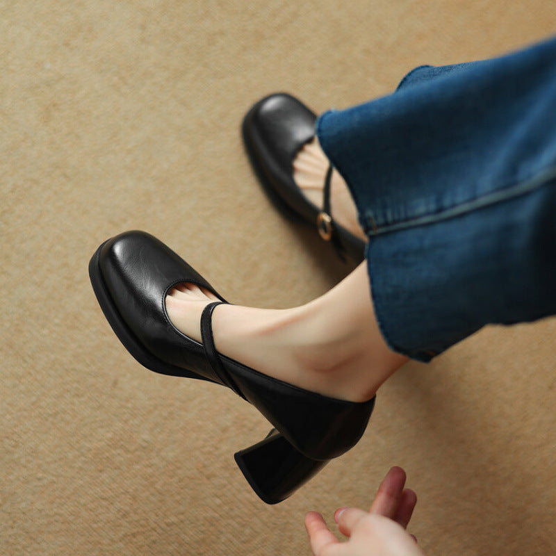 Women's Toe Pumps Solid Color Platform High Large Women's Fashion Shoes