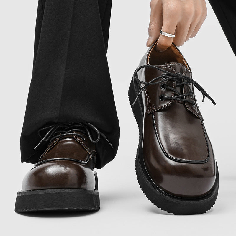 Men's Commuter Height Increased Lovers British Style Men's Business Leather Shoes