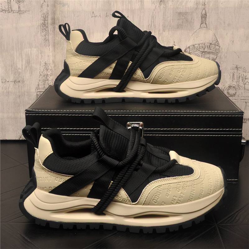 Men's Thick Bottom Color Matching Light Luxury High-grade Men's Board Shoes