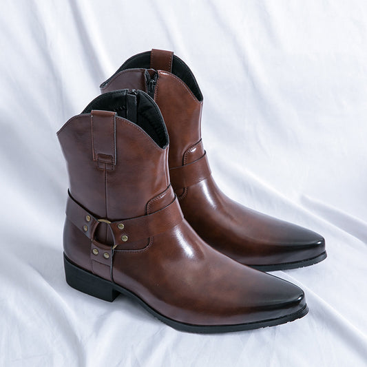 Men's British Martin Fashionable Western Black Chelsea Boots