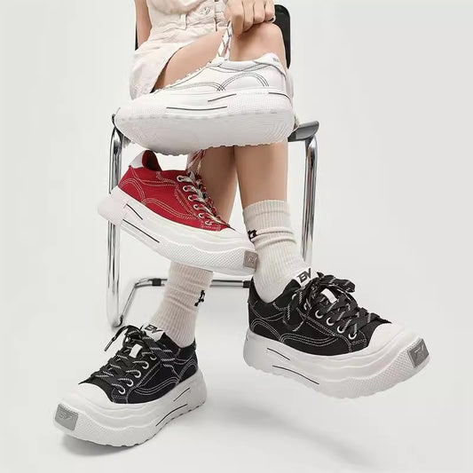 Autumn Versatile Trendy Breathable Platform Retro Sneakers