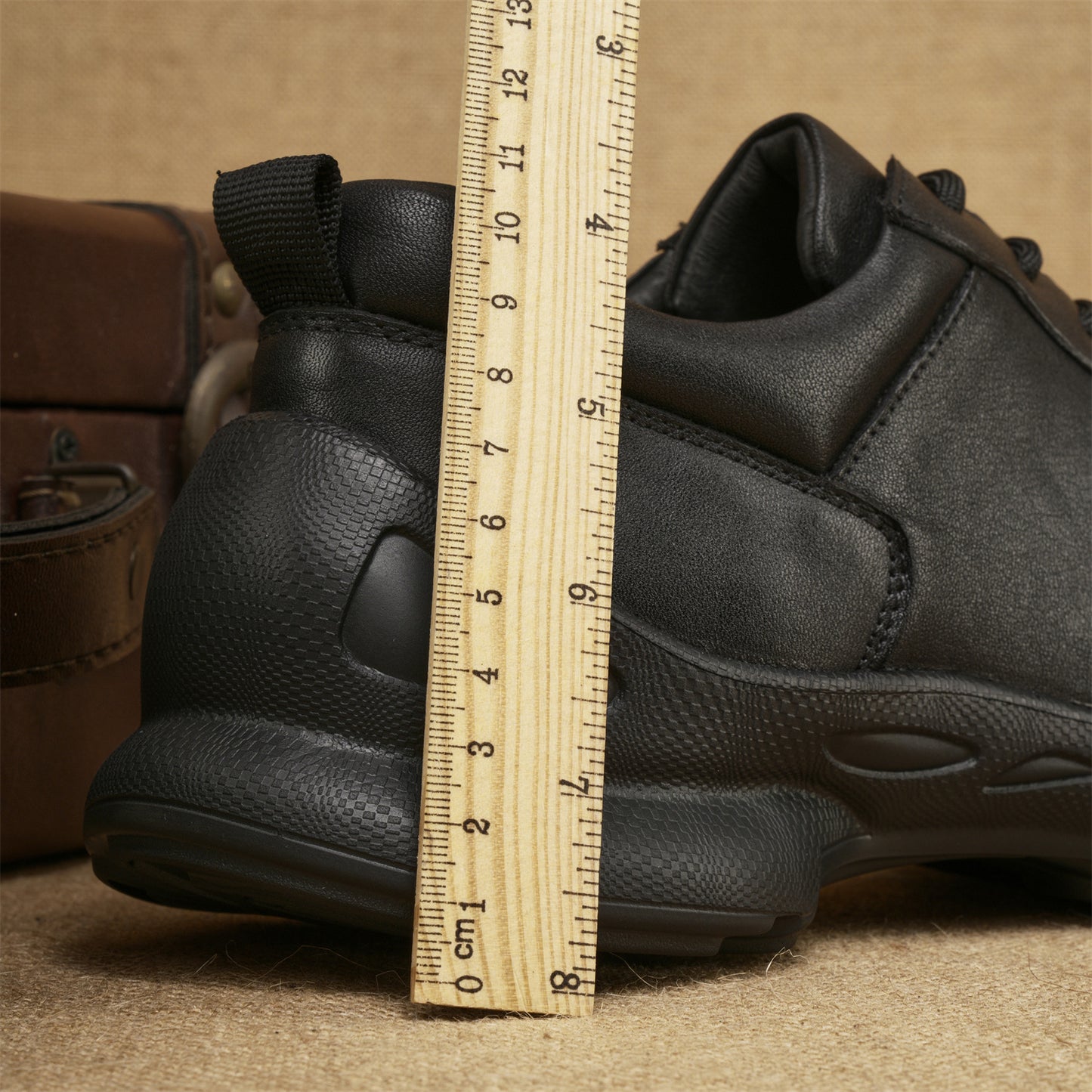 Men's Top Layer Cowhide Black Business Walking Foam Soft Men's Shoes