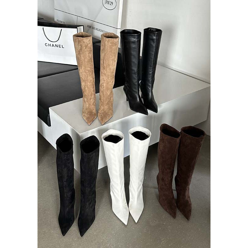 Women's Pointed Toe High Style Stiletto Long Below Heels