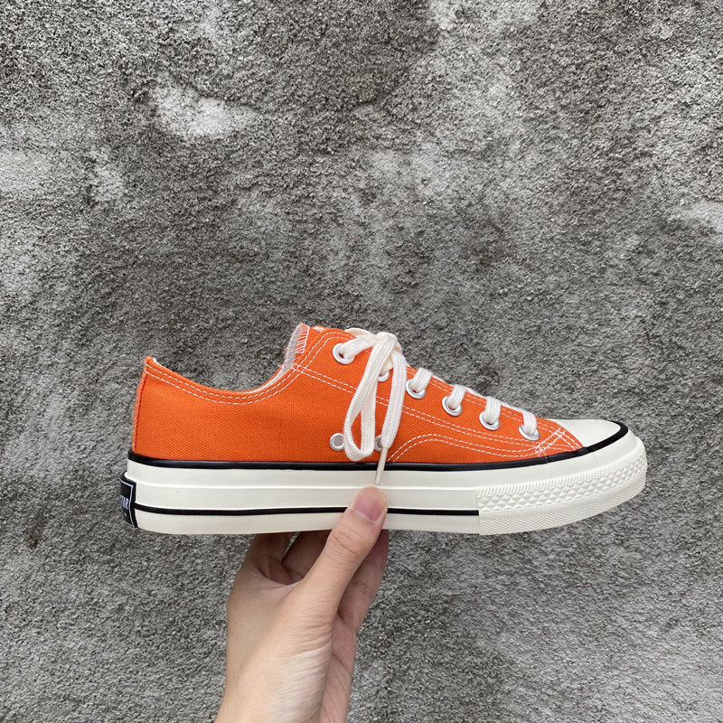 Women's & Men's White Black Low Upper Platform Hight Increasing Board Canvas Shoes