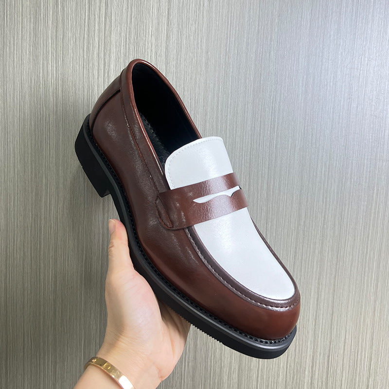 Men's Glossy Trend Color Matching Slip-on Casual Shoes