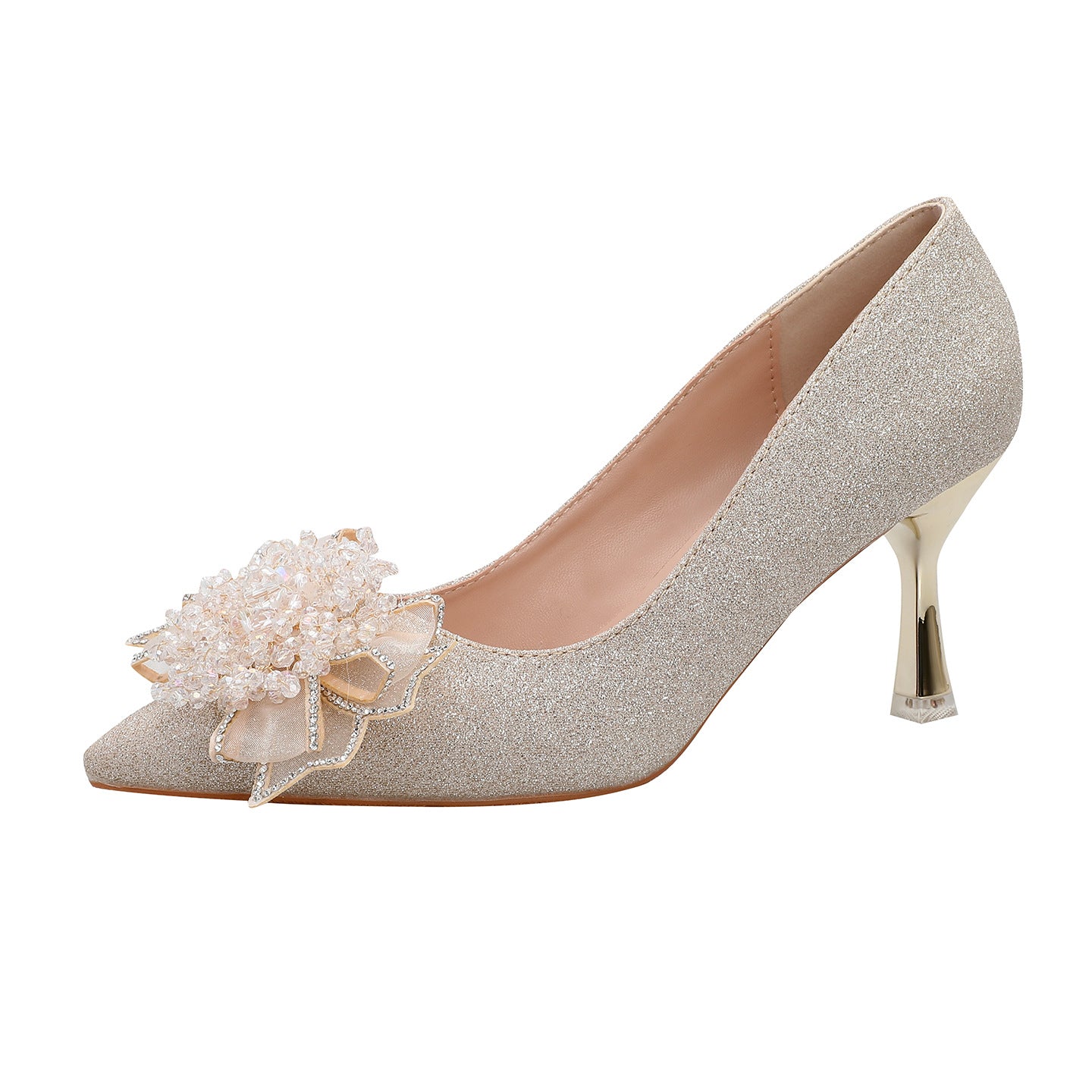 French High Crystal Wedding Bridal Main Dress Bridesmaid Plus Women's Fashion Shoes