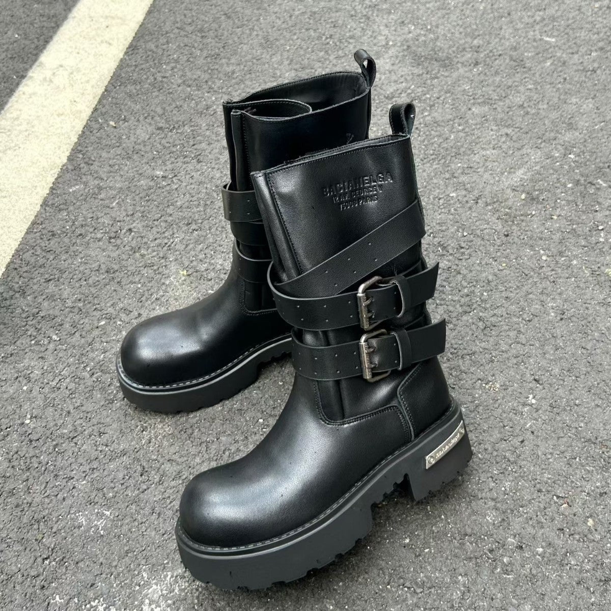 Women's Paris Niche Thick Bottom Motorcycle Double Women's Casual Shoes