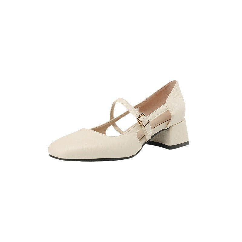Women's Large Small Size Mary Jane Hollow Chunky Summer Men's Shoes