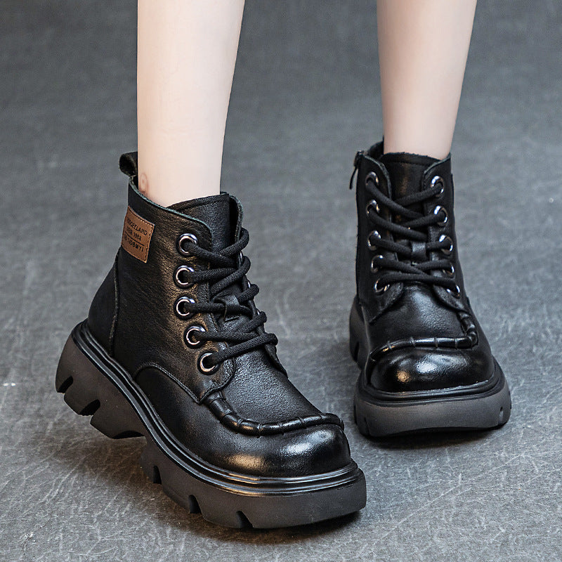 Women's Thick Bottom Soft Short Washed First Boots