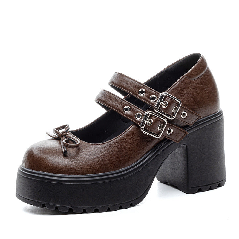 Mary Jane Thick Bottom Small High Heels