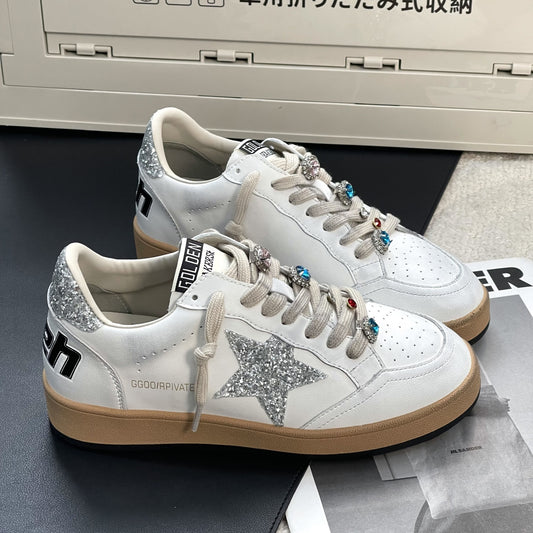 Women's Color Matching Brushed Old Flat Preppy Style Women's Casual Shoes