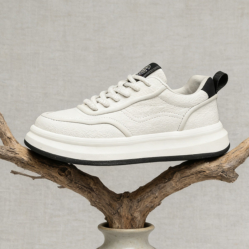 Men's Spring Korean Style Fashion Light Luxury Trendy Thick-soled Men's Board Shoes