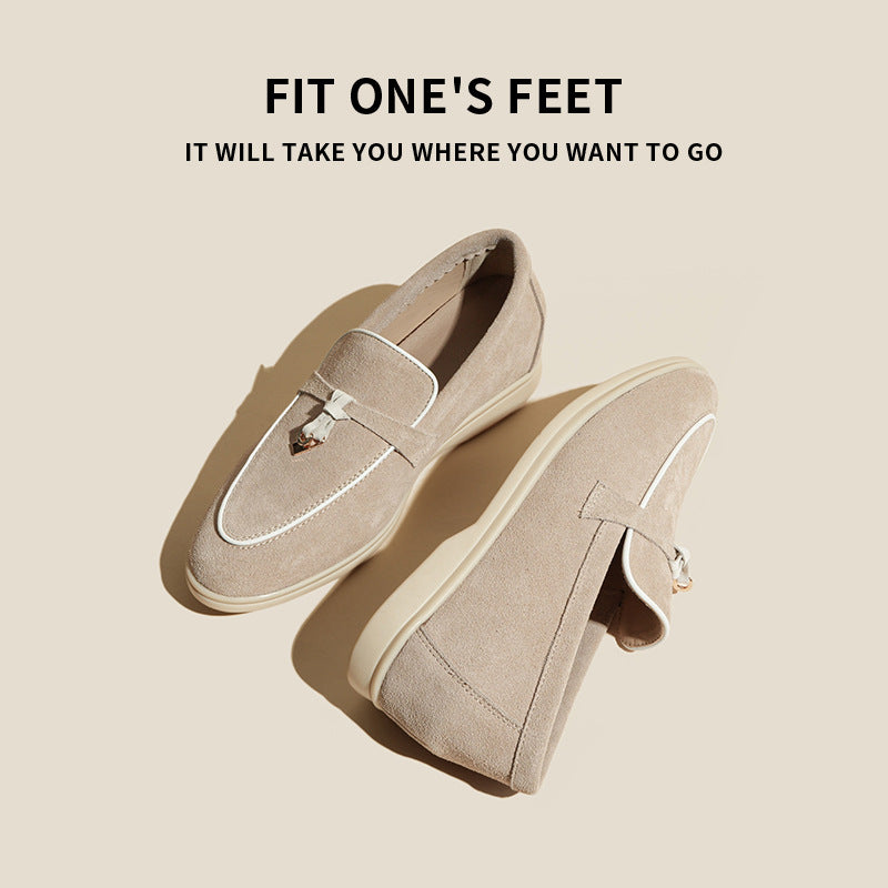 Women's Bottom England Style Comfortable Slip-on With Loafers