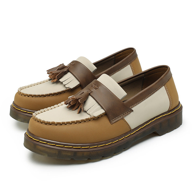 Women's British Style Fashion Round Toe Break Loafers