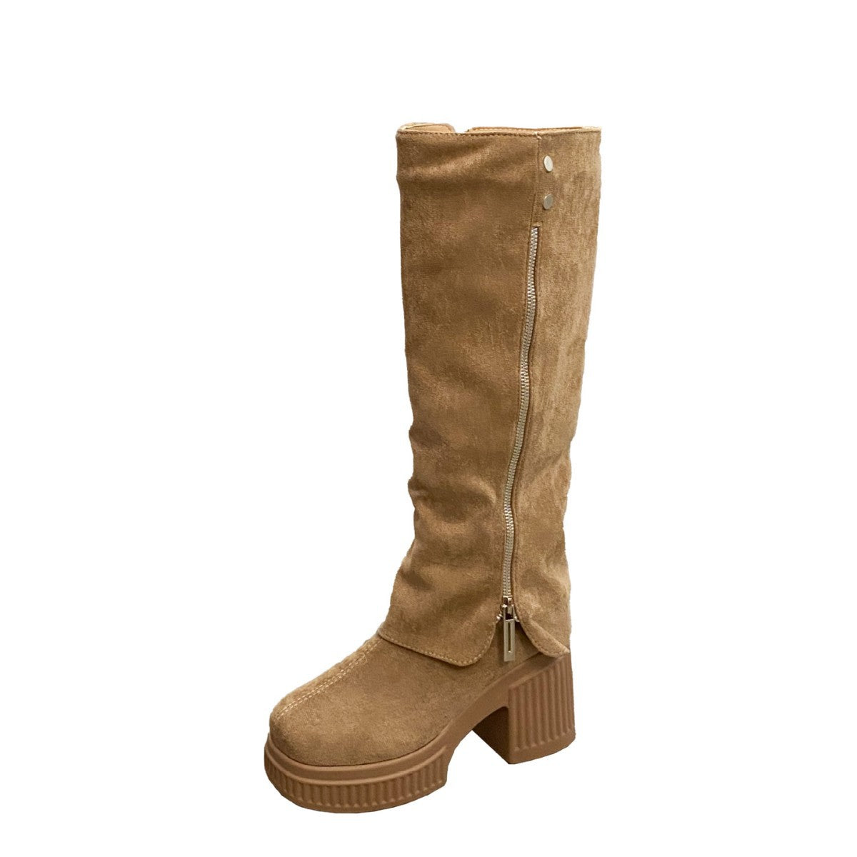 Women's High Pantyhose Fashion Waterproof Platform Retro Boots