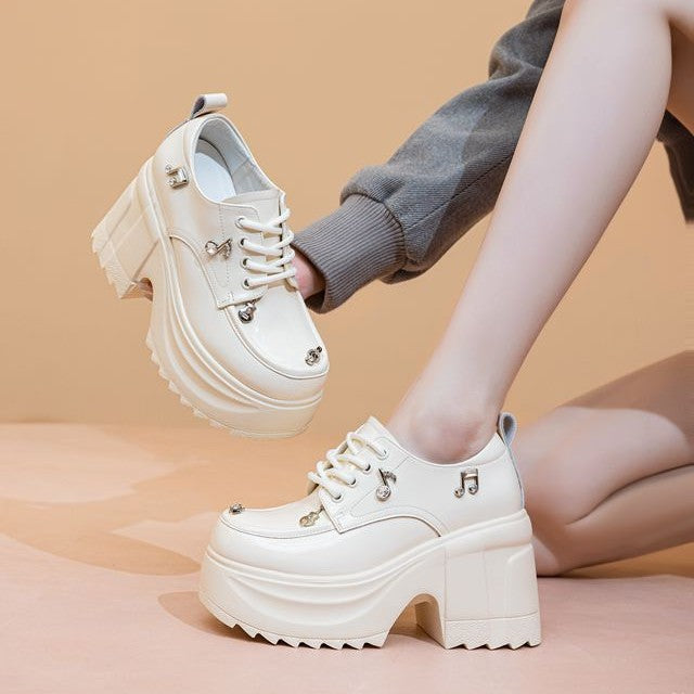 Women's Super High Shallow Mouth Little Princess Height Increasing Cm Muffin Loafers