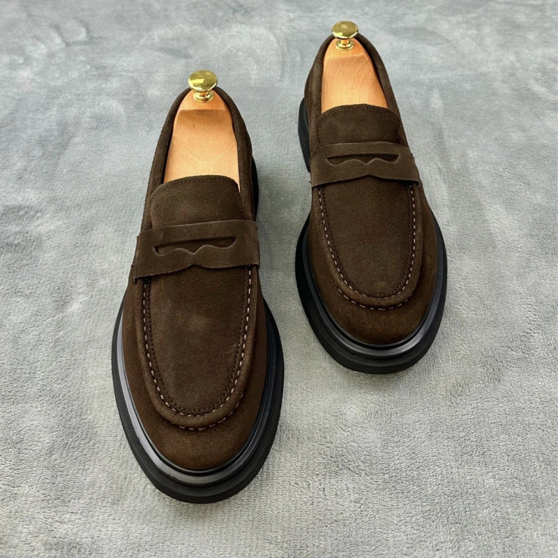 Men's European Goods Fashion Leisure Slip-on Suede Leather Shoes