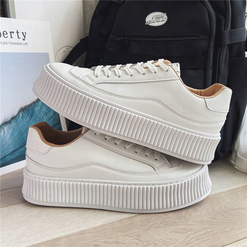 Men's White Spring Korean Niche Board Fashion Sneakers