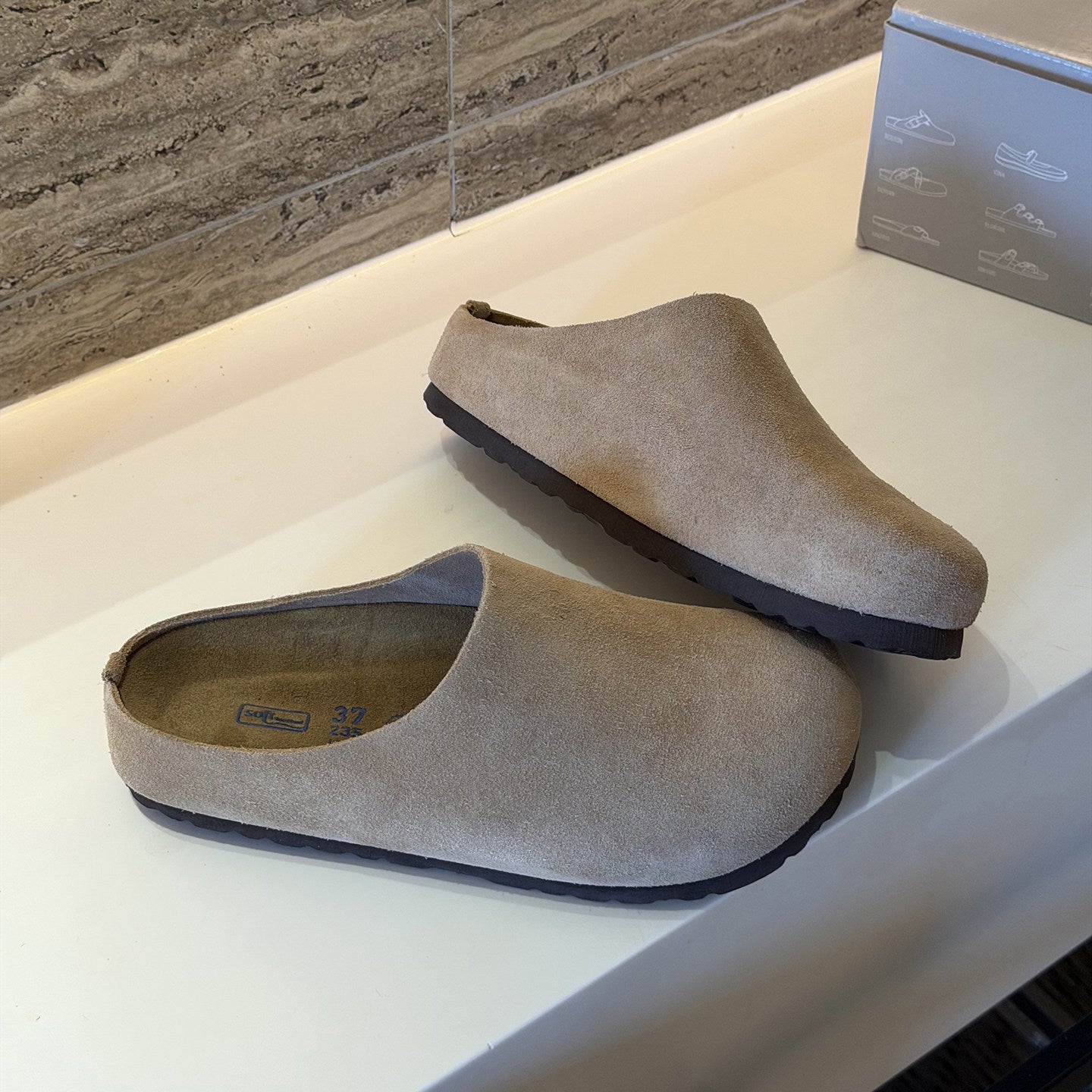 Women's Outer Wear Genuine Cork Arch Support Thick-soles Slippers