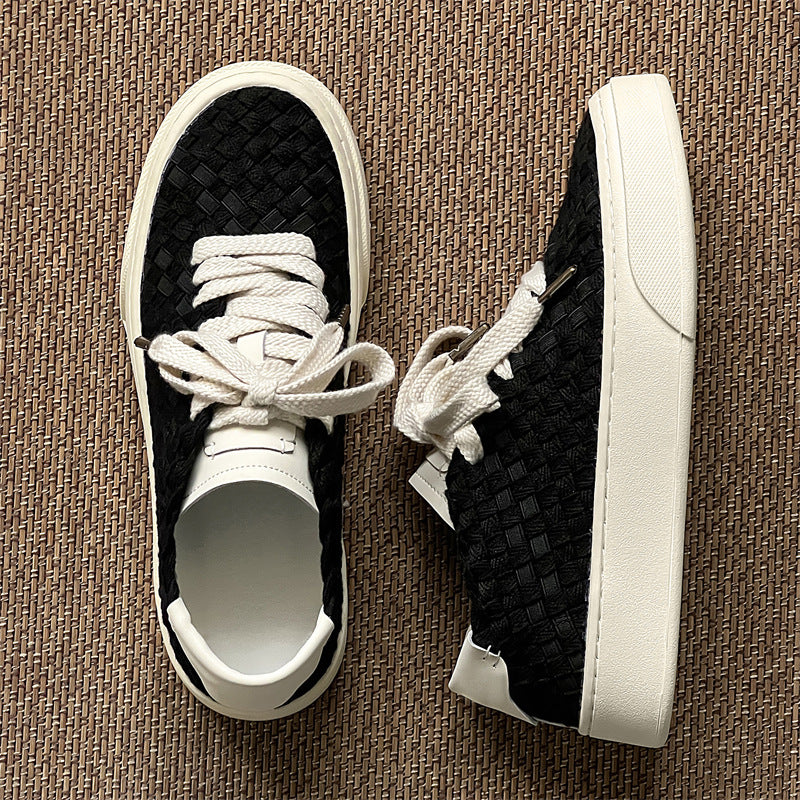 Women's & Men's Summer Solid Color Thick Sole Elevator Wild Canvas Shoes