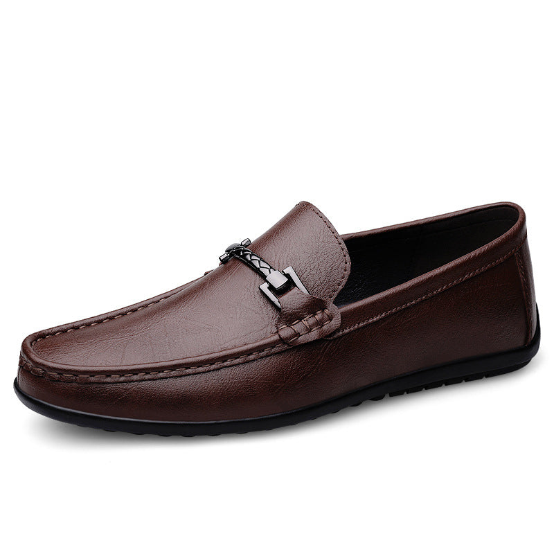 Men's Pedal Genuine Lazy Doug High-grade Soft Bottom Flat Large Men's Casual Shoes