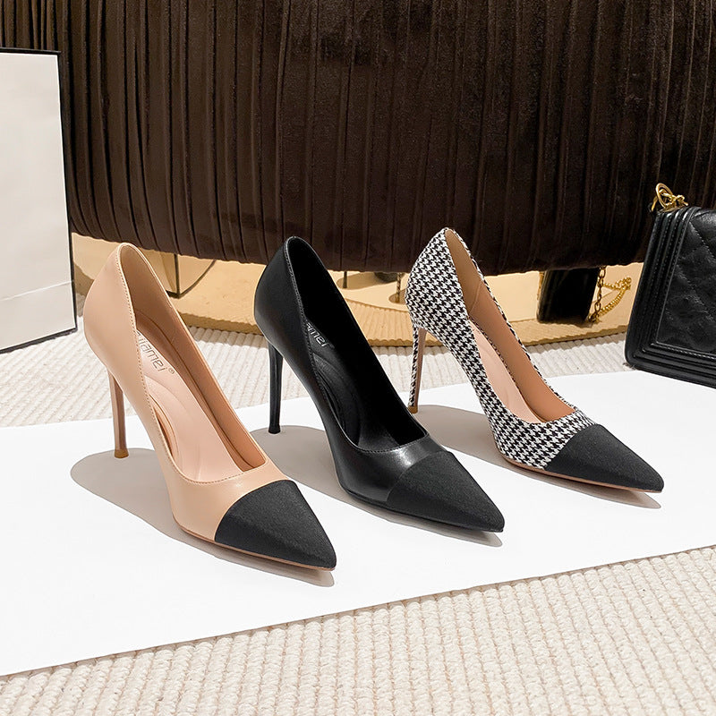 Women's Autumn High Stiletto Color Matching Style Nude Elegant Not Women's Fashion Shoes