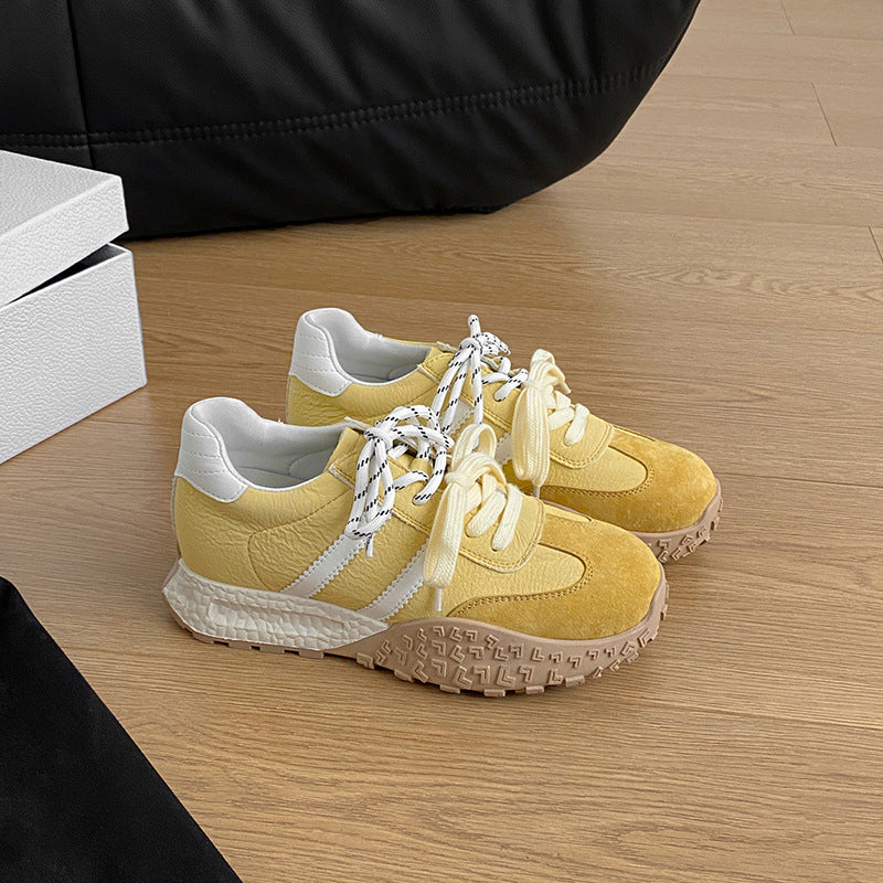 Women's Size Height Increasing Leisure Insole German Training College Style Fashion Women's Casual Shoes